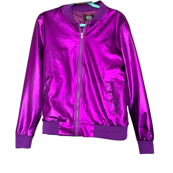 Jogal Jackets & Coats Jogal Metallic Disco Jacket 7s Zip Up Neon